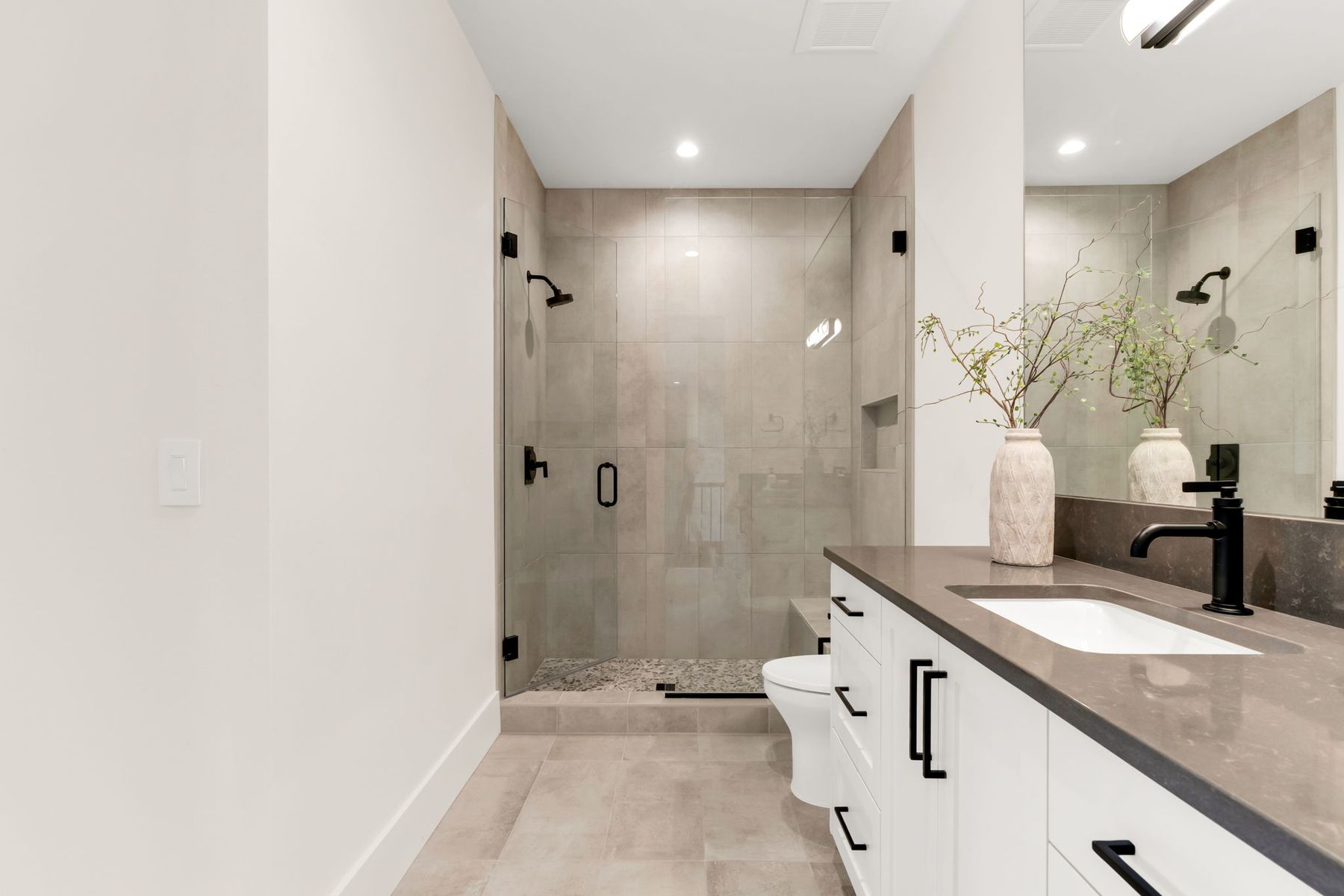 Bath with walk-in shower